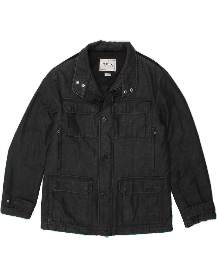 GEOX Herren Respira Mantel UK 44 2XL Grau Polyester