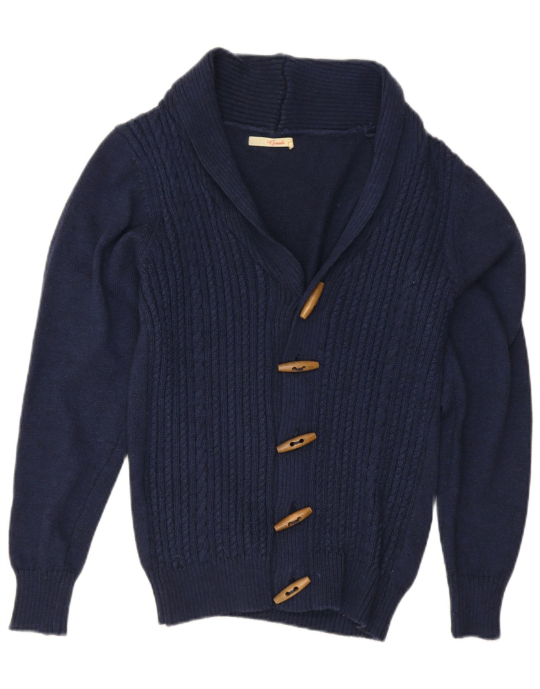 Gaudi Damen-Cardigan-Pullover UK 16 Große marineblaue Wolle