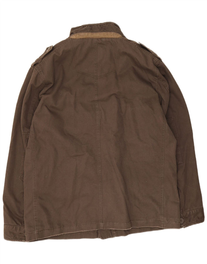 Fat Face Herren-Utility-Jacke UK 42 XL, braune Baumwolle