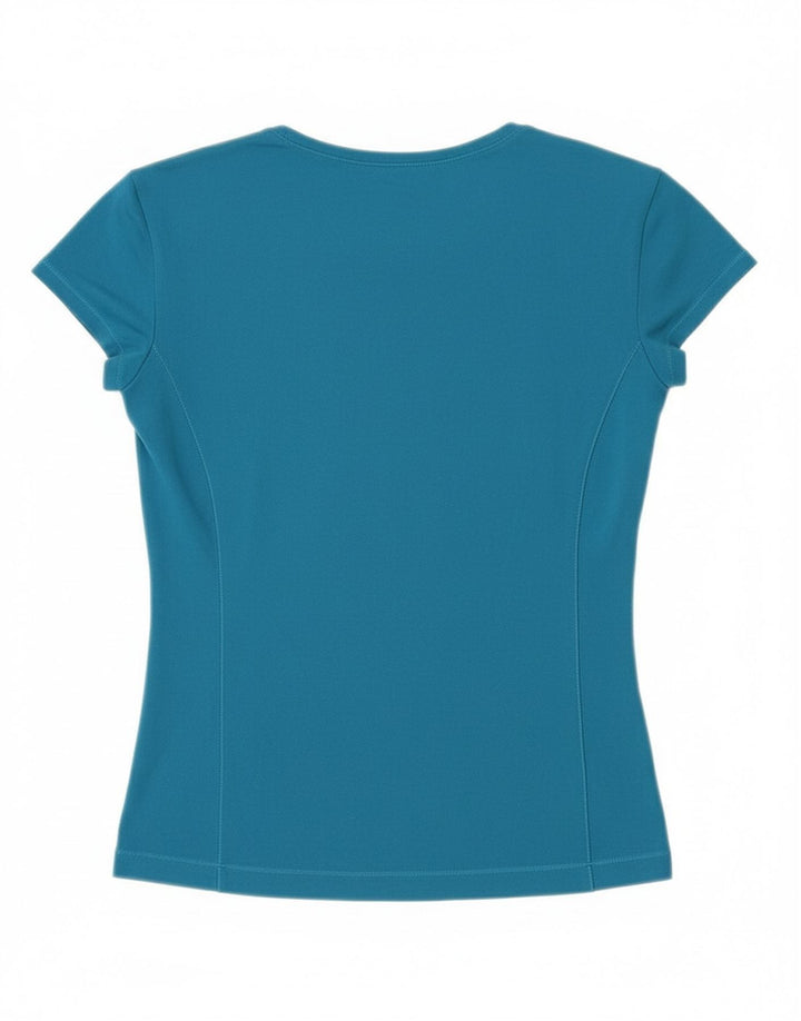 ADIDAS Womens T-Shirt Top UK 12 Medium Blue
