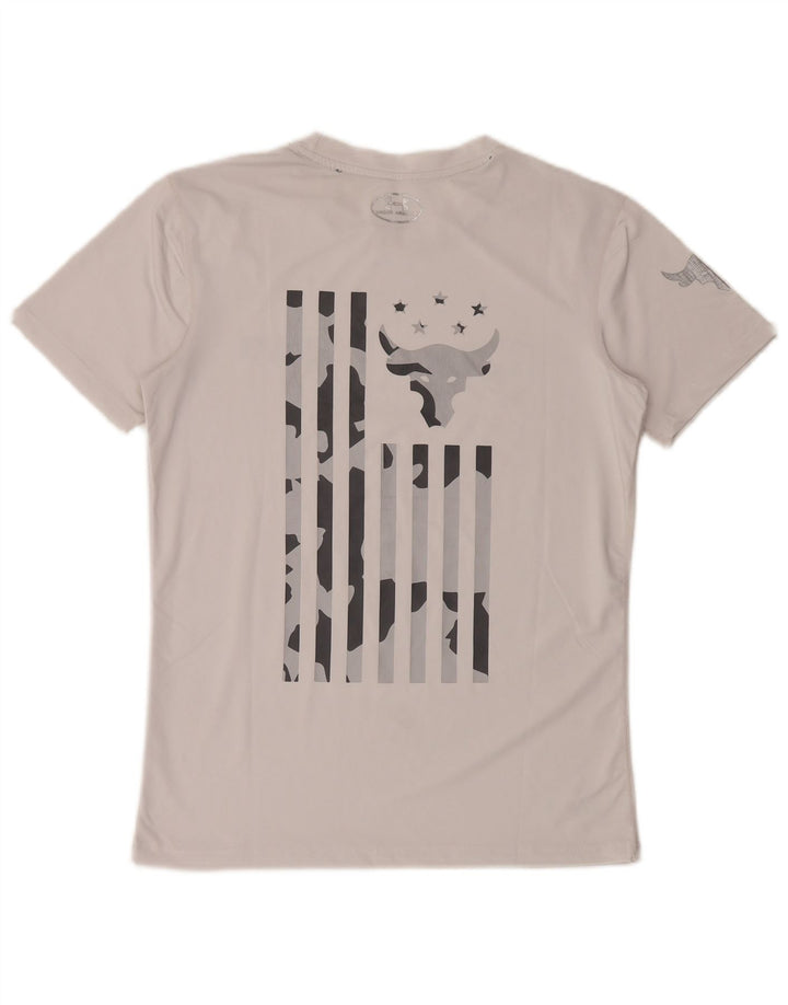 Under Armour Herren Heat Gear Graphic T-Shirt Top Mittelweißes Polyester