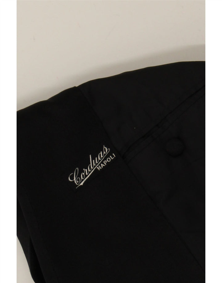 VINTAGE Mens 1 Button Blazer Jacket UK 36 Small Black Vintage Vintage and Second-Hand Vintage from Messina Hembry 