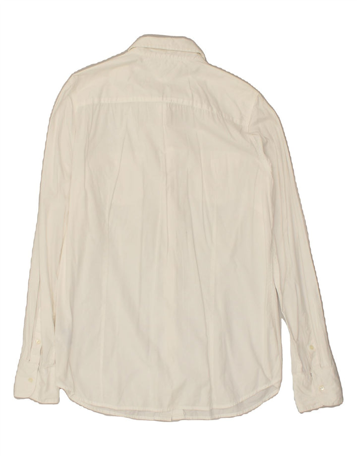 TOMMY HILFIGER Womens Shirt US 12 Large White Cotton | Vintage Tommy Hilfiger | Thrift | Second-Hand Tommy Hilfiger | Used Clothing | Messina Hembry 