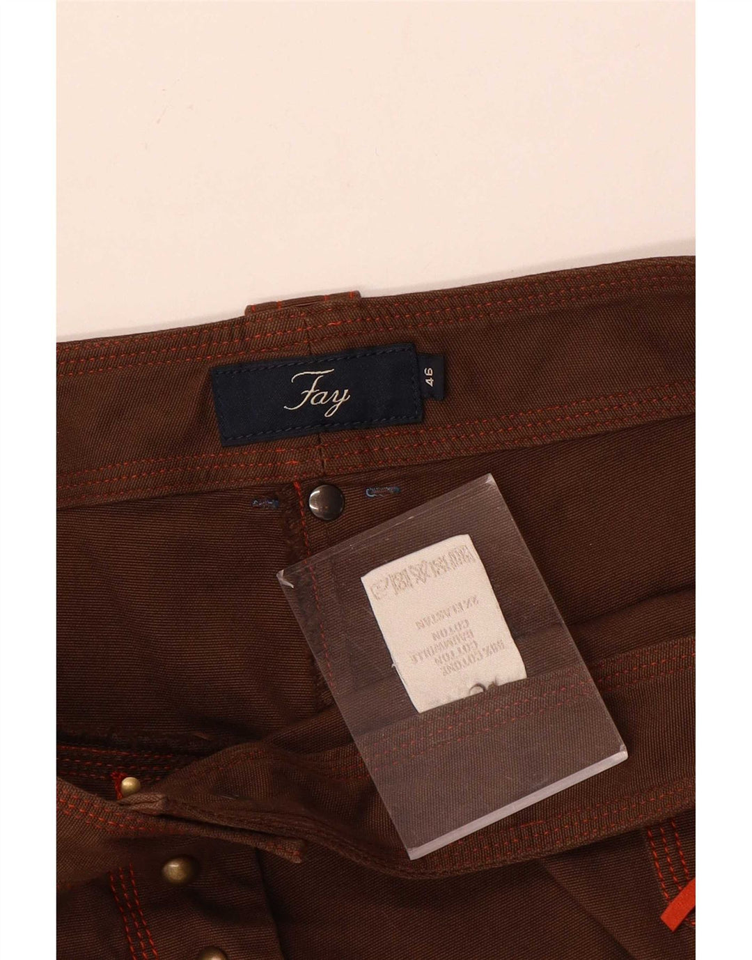 Fay Damen Freizeitshorts IT 46 Large W32 Braune Baumwolle