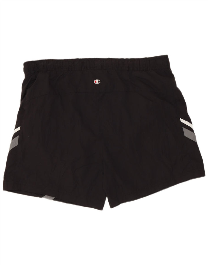 CHAMPION Herren-Badeshorts, groß, schwarzes Colourblock-Polyester