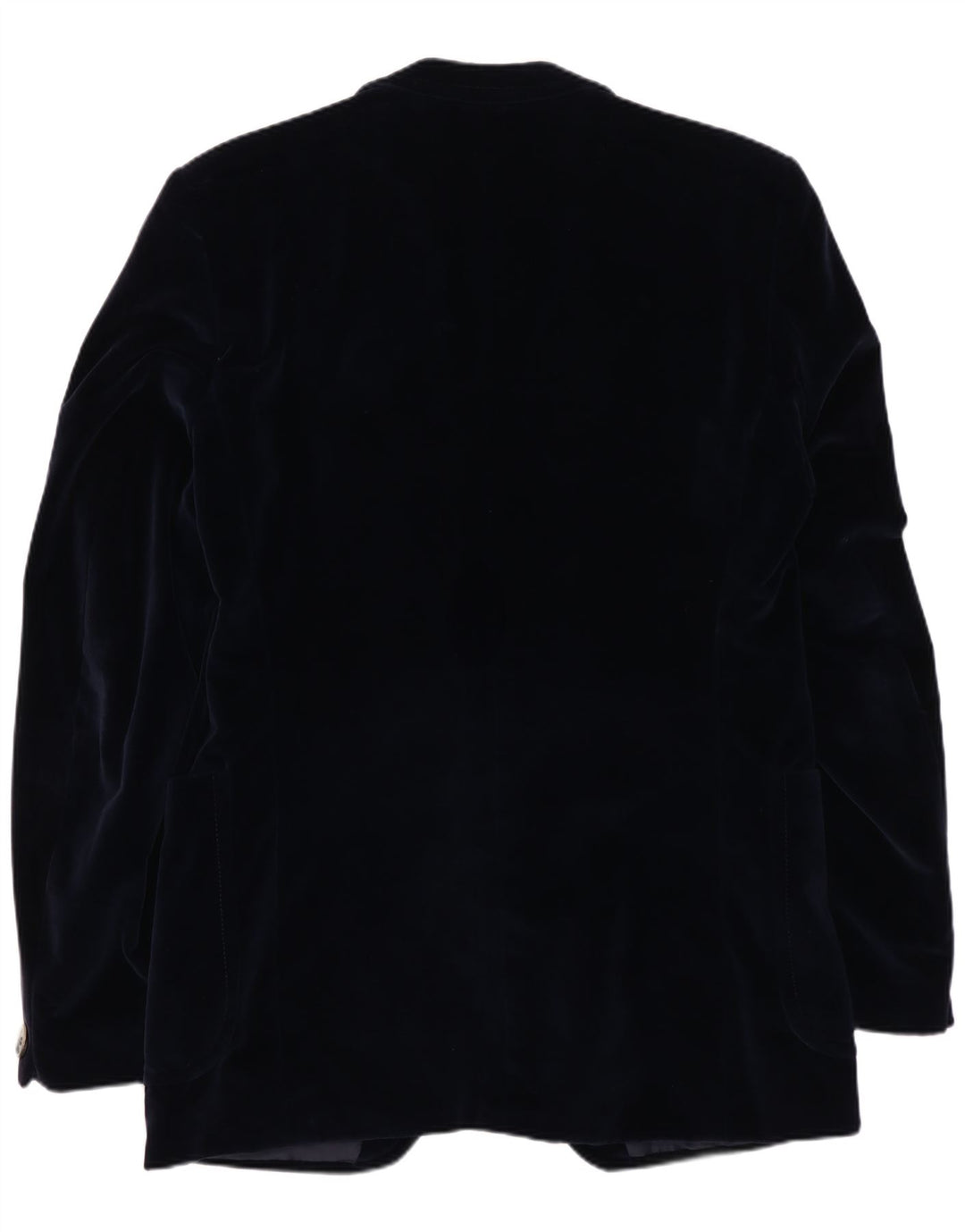 Vintage Herren 2-Knopf-Samt-Blazerjacke UK 38 Mittelmarineblau
