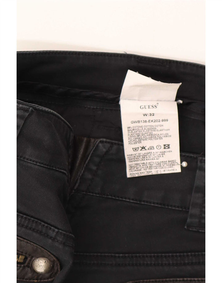 Guess Capri-Hose für Damen, W32, Größe L, Schwarz, Baumwolle
