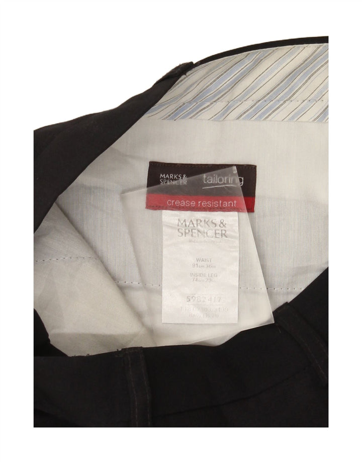 Marks & Spencer Maßgeschneiderte, gerade Anzughose für Herren, W36 L29, Marineblau