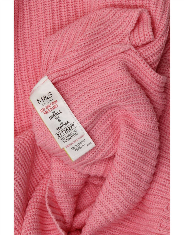 Marks & Spencer Damen-Pullover in Übergröße mit U-Boot-Ausschnitt, Gr. 10, Größe S, Rosa