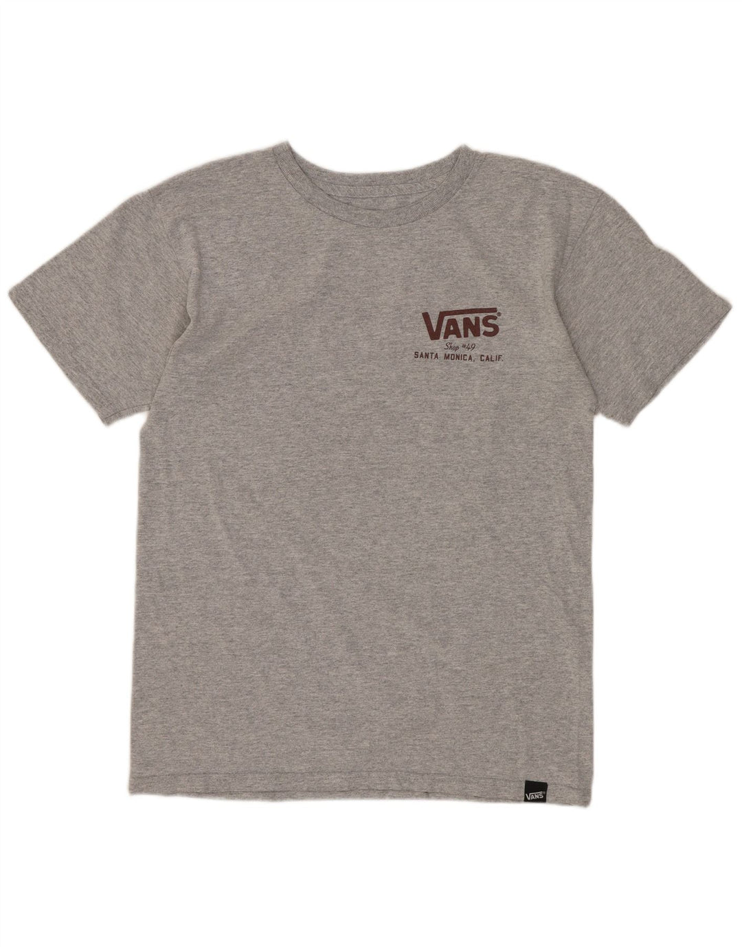 VANS Damen Grafik-T-Shirt Top UK 10 Small Grau Baumwolle