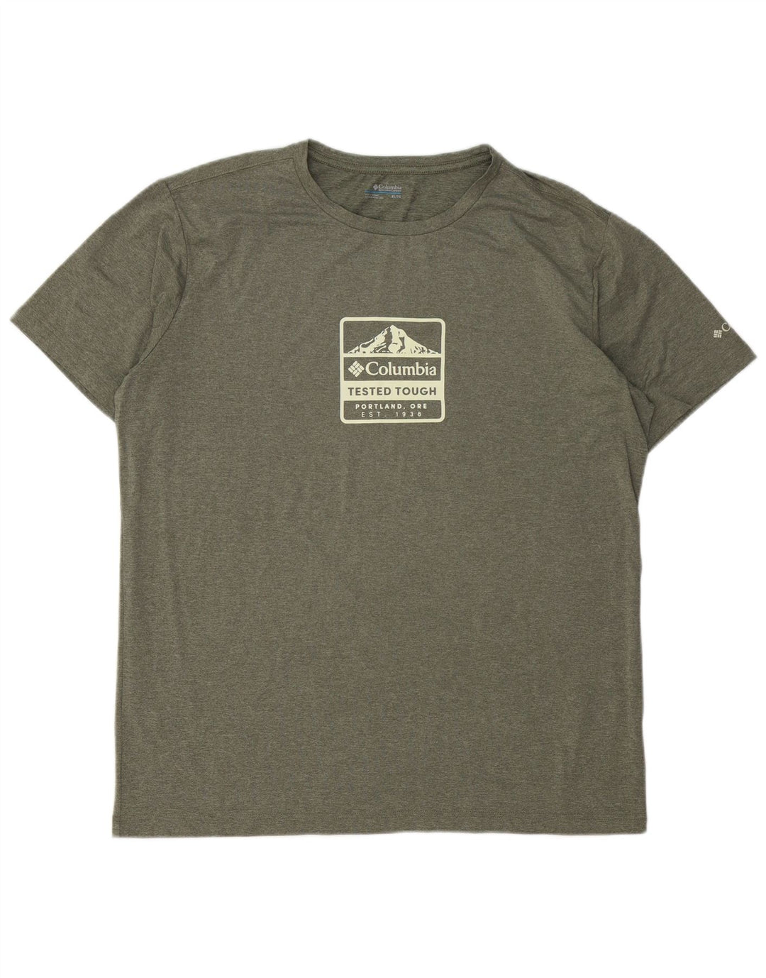 COLUMBIA Herren Grafik-T-Shirt-Oberteil XL Khaki Polyester