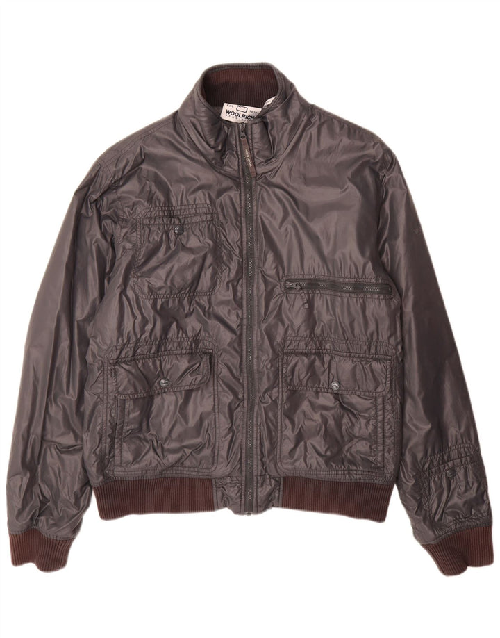 Woolrich Herren Penn-Rich Bomberjacke UK 42 XL Graues Nylon