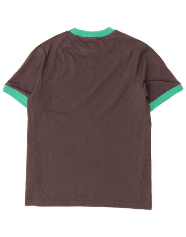Adidas Herren Jamaica T-Shirt Top Mittelgraue Colourblock-Baumwolle