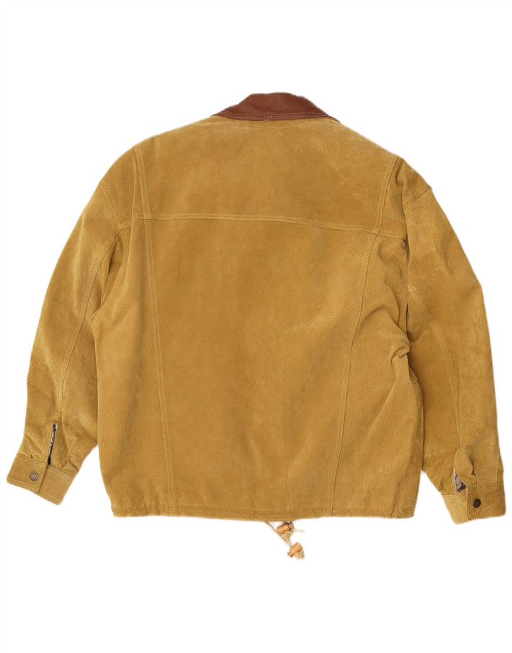 Front Line Herren Wildlederjacke UK 40 Large Beige Leder