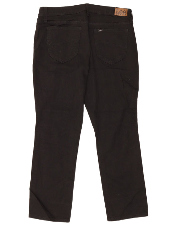 Lee Damen Mid Rise Regular Fit Straight Jeans US 14 XL W35 L28 Schwarz