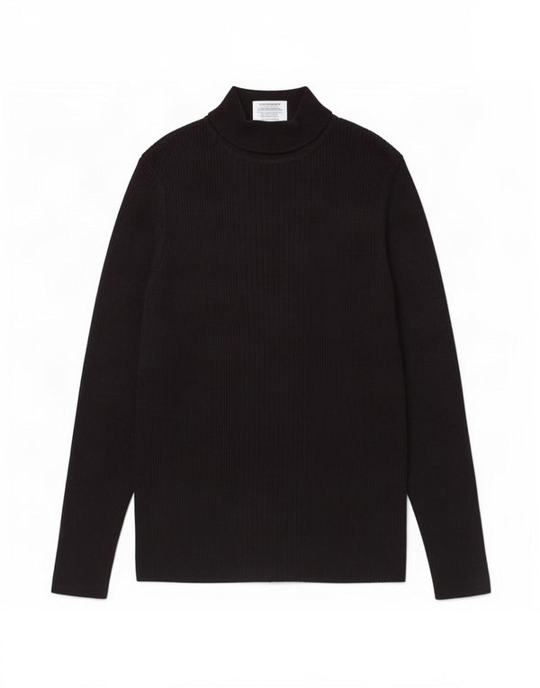 Marks & Spencer Damen Top Langarm UK 12 Medium Schwarz Viskose