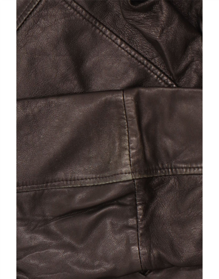 GIPSY BY MAURITIUS Damen Lederjacke UK 14 Großes schwarzes Leder