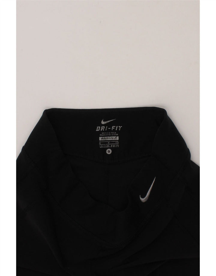 NIKE Girls Dri Fit Capri Leggings 8-9 Years Small Black Vintage Nike and Second-Hand Nike from Messina Hembry 