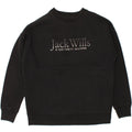 JACK WILLS Womens Oversized Graphic Sweatshirt Jumper UK 10 Small Black Vintage Jack Wills and Second-Hand Jack Wills from Messina Hembry 