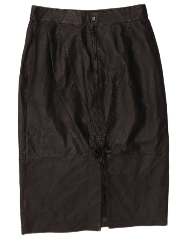 C&A Damen Canda Lederrock mit hoher Taille EU 42 Large W30 Schwarz