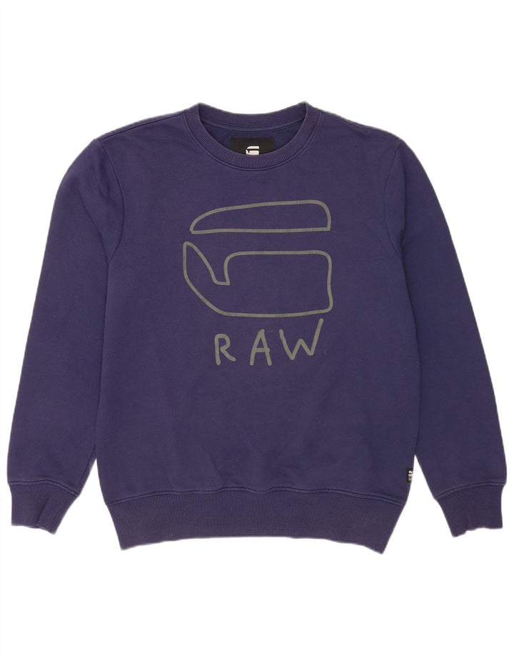 G-Star Herren Grafik-Sweatshirt-Pullover, mittelmarineblaue Baumwolle