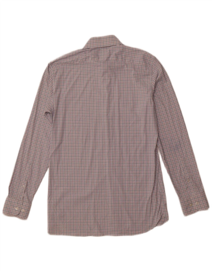 BONOBOS Slim-Fit-Hemd für Herren, Größe 15 1/2, mittelrosa, kariertes Nylon