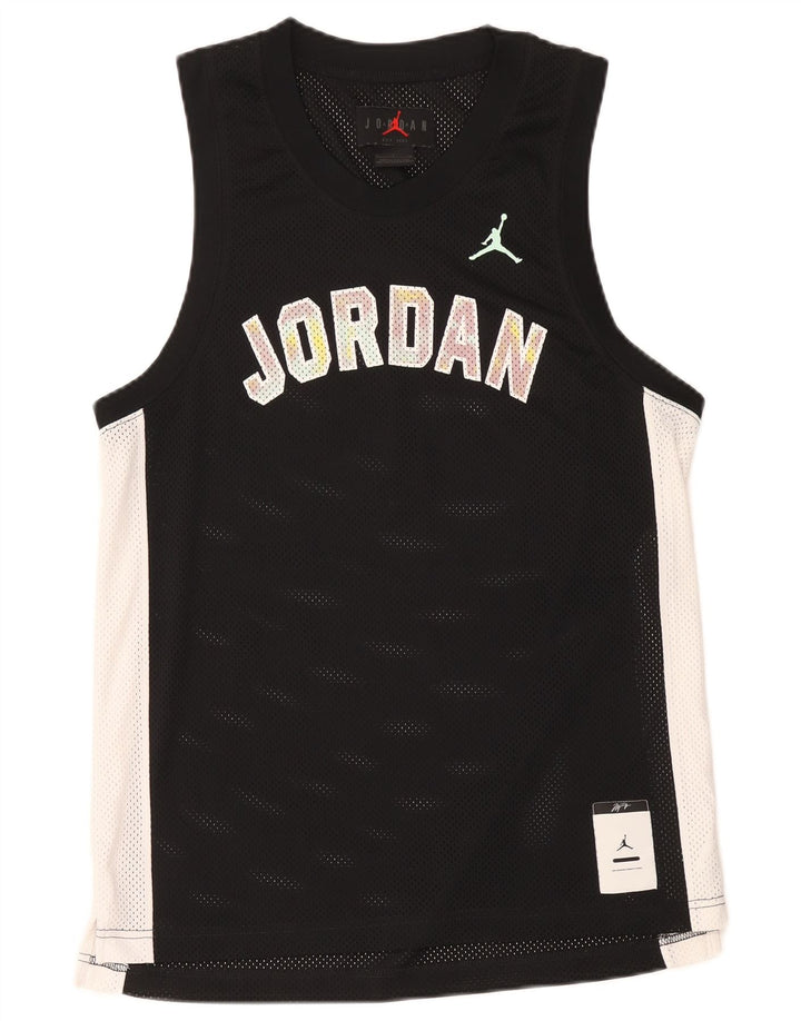 Jordan Herren-Weste mit Grafik, Größe S, Schwarz, Farbblock-Polyester