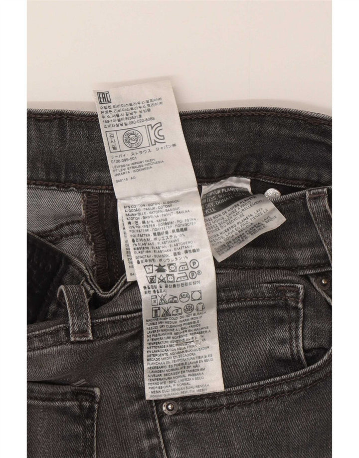 Levi's Damen Skinny Jeans W26 L34 Graue Baumwolle