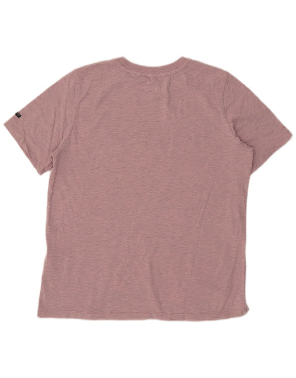 Superdry Damen Grafik-T-Shirt-Oberteil UK 12 Mittelrosa Polyester