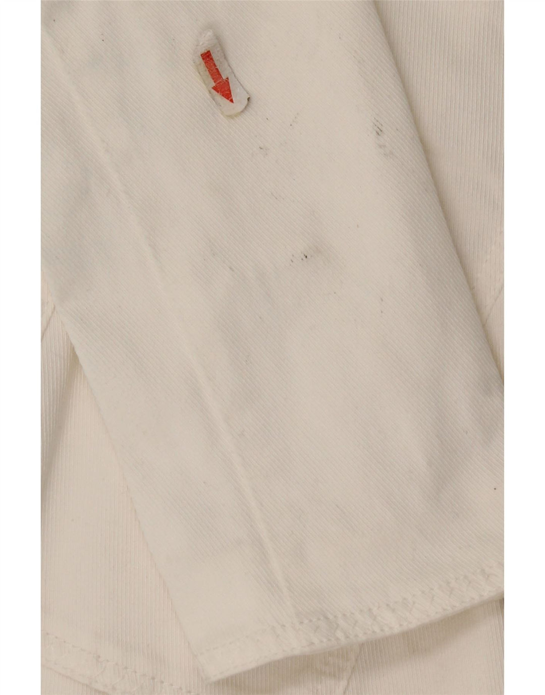 Armani Jeans Damen 3-Knopf-Blazerjacke UK 10 Small Weiße Baumwolle