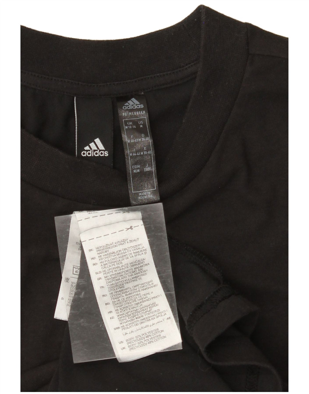 ADIDAS Womens Graphic T-Shirt Top UK 12/14 Medium Black Polyester