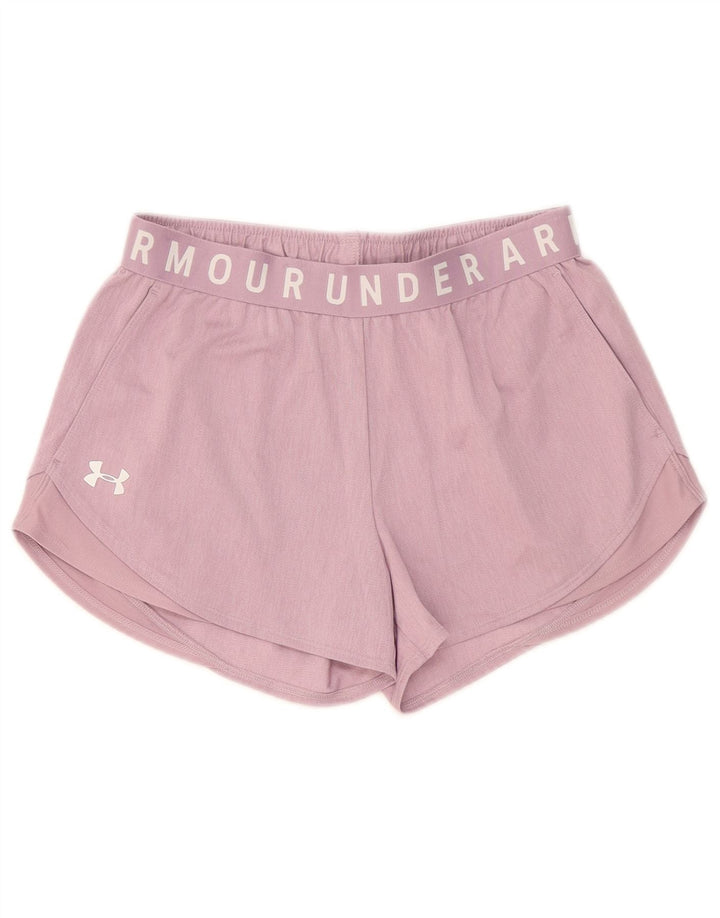 Under Armour Damen Graphic Sport Shorts UK 10 Small Rosa Polyester