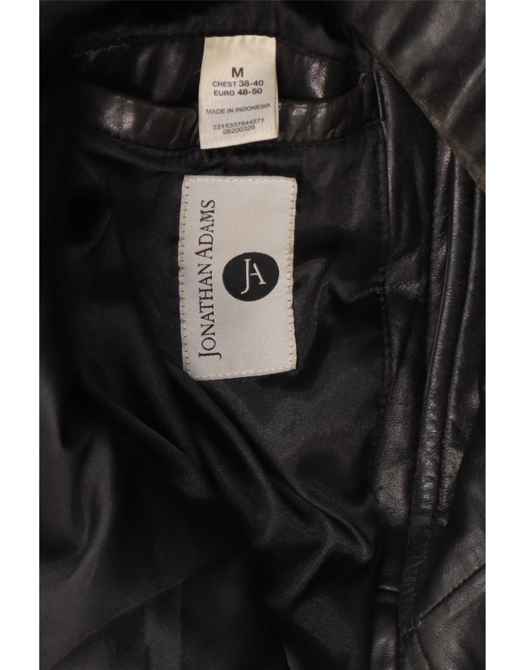 Jonathan Adams Herren Ledermantel UK 38 Medium Schwarz