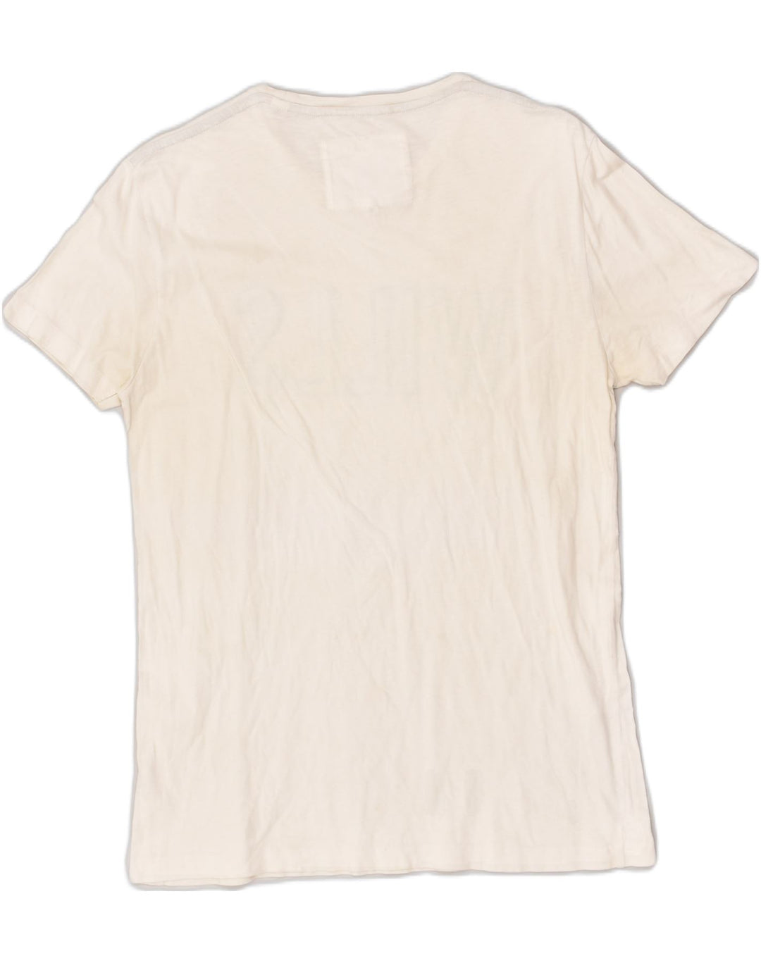 JACK WILLS Mens Graphic T-Shirt Top Small Off White Cotton | Vintage Jack Wills | Thrift | Second-Hand Jack Wills | Used Clothing | Messina Hembry 