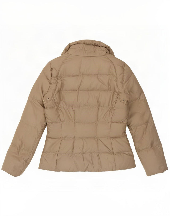 Zara Damen Wattierte Jacke UK 12 Medium Beige Polyester