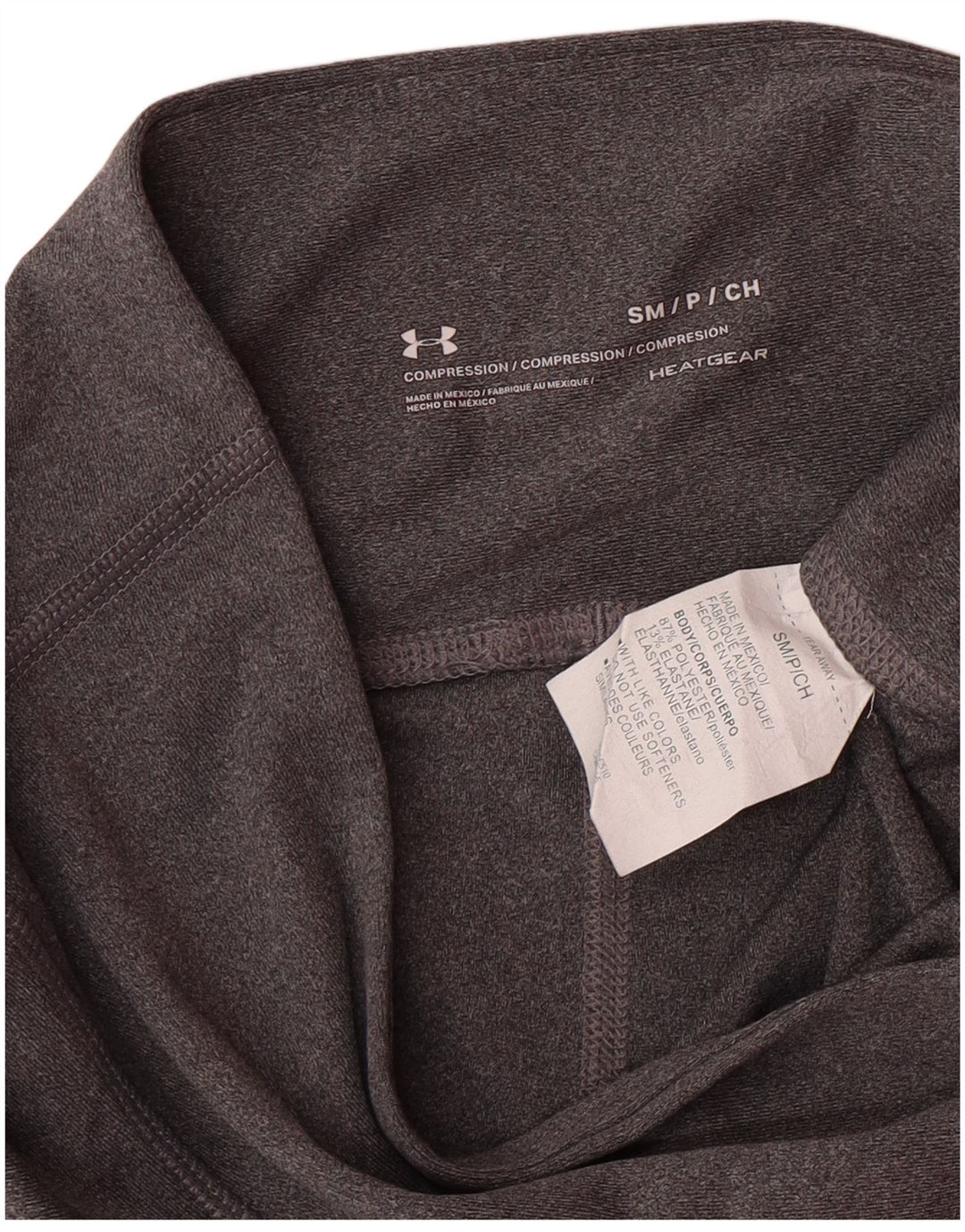 UNDER ARMOUR Damen Heat Gear Leggings UK 10 Small Grau Polyester