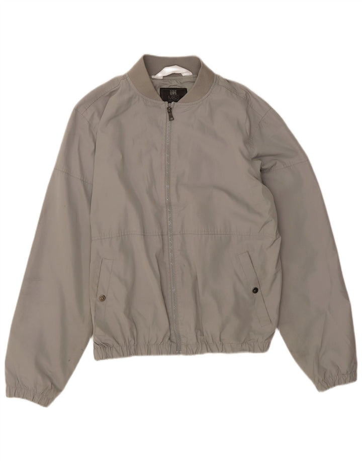 Marks & Spencer Herren Bomberjacke UK 40 Large Grau Polyester