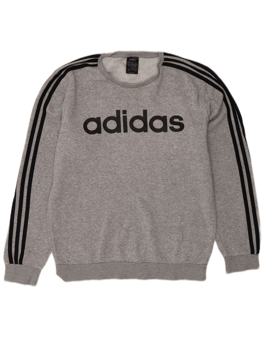 Adidas Herren Grafik-Sweatshirt-Pullover, klein, grau gefleckte Baumwolle