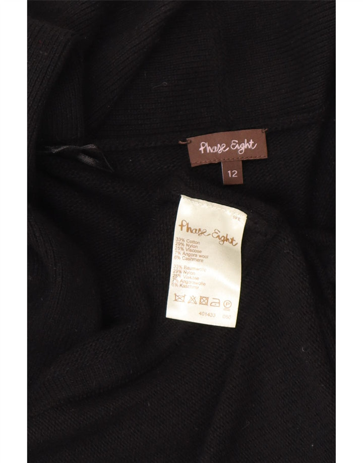 Phase Eight Damen Longline Open Cardigan Pullover UK 12 Medium Schwarz