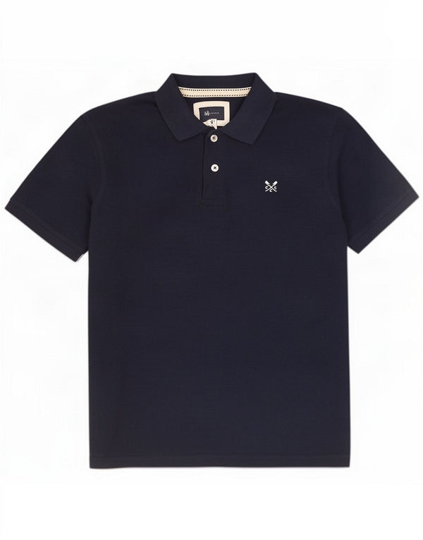 Crew Clothing Herren Poloshirt Medium Marineblau Baumwolle