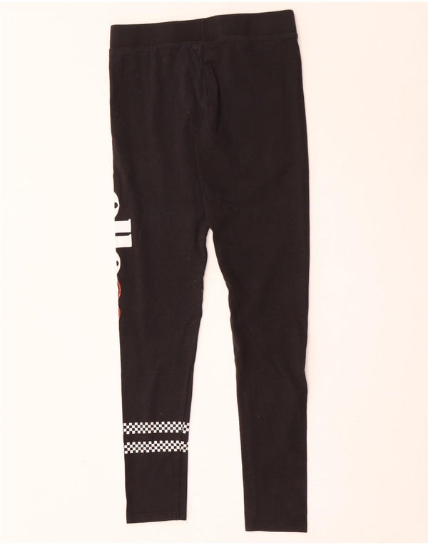 Ellesse Mädchen-Leggings mit Grafik, 11–12 Jahre, schwarze Baumwolle