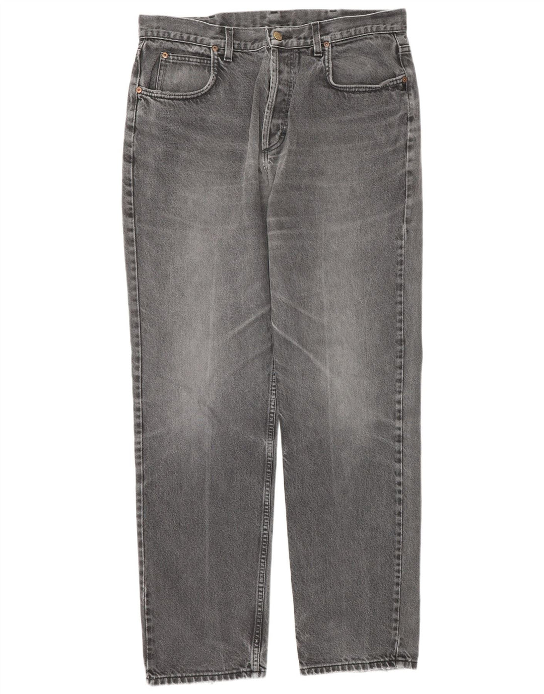 Lee Herren Chicago Straight Jeans W38 L34 Graue Baumwolle