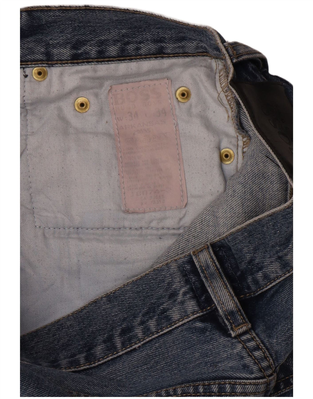 Hugo Boss Herren Tapered Jeans W34 L32 Blaue Baumwolle