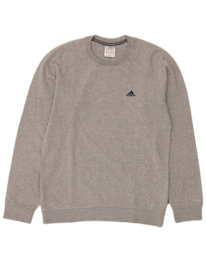 ADIDAS Herren Sweatshirt Pullover Small Grau Baumwolle