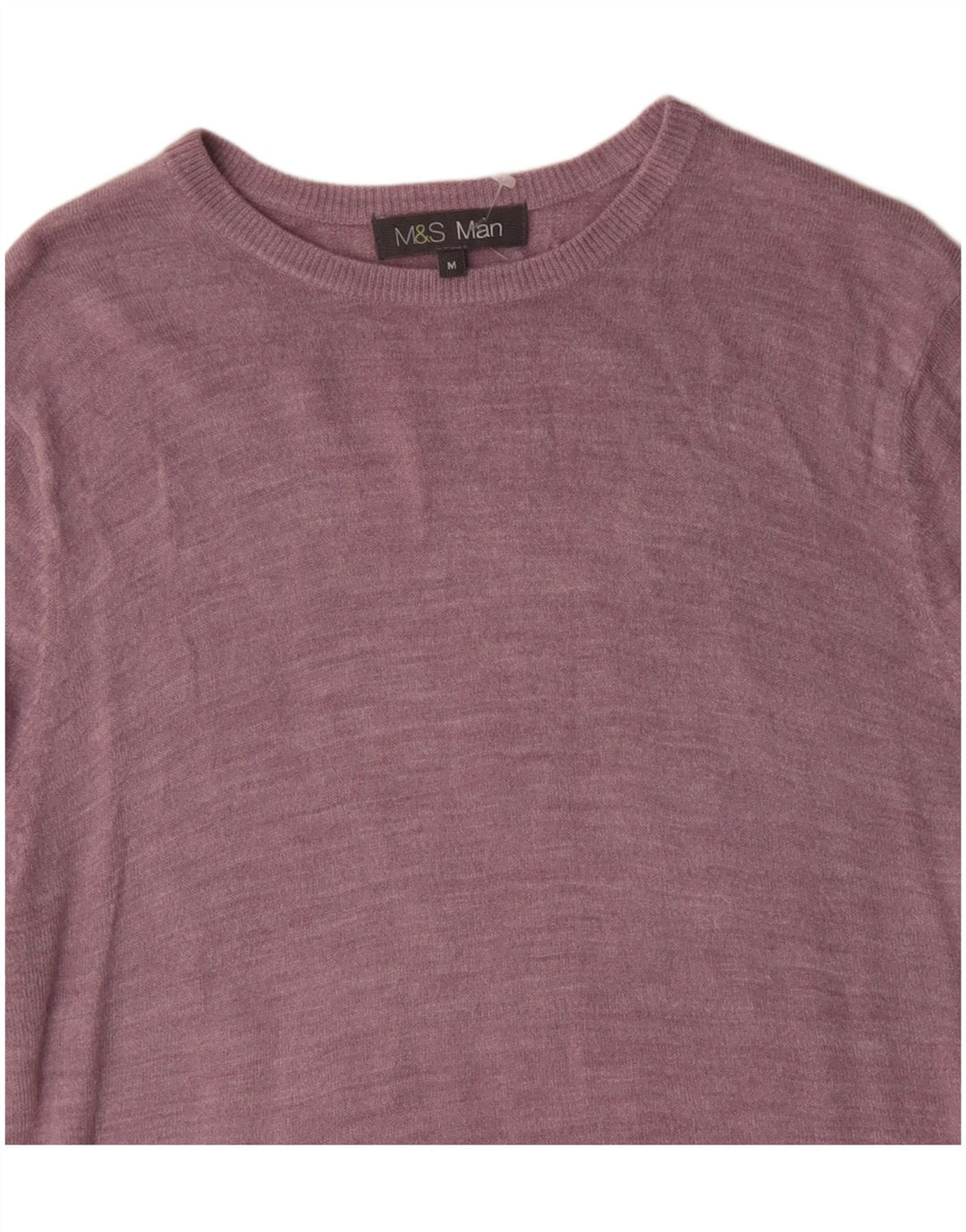 MARKS & SPENCER Herren-Pullover mit U-Boot-Ausschnitt, mittelrosa Acryl