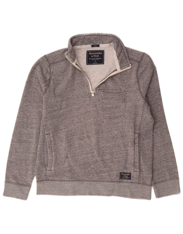 Abercrombie & Fitch Herren-Muskel-Sweatshirt-Pullover, klein, grau meliert