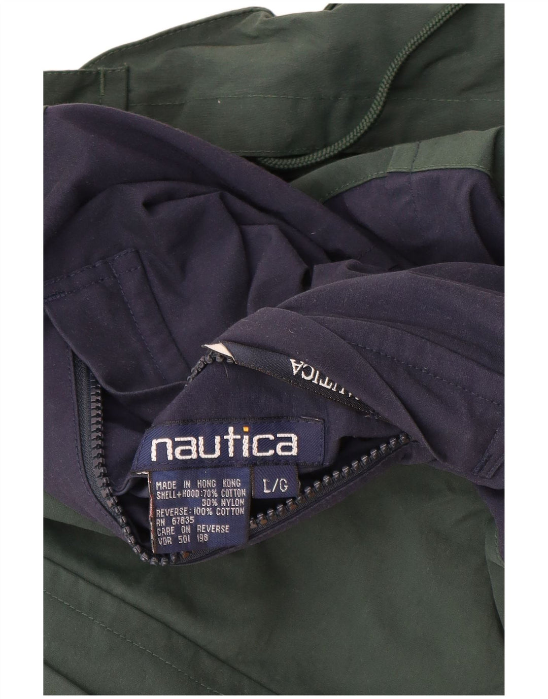 Nautica Herren Wendejacke UK 40 Große mehrfarbige Colourblock-Baumwolle