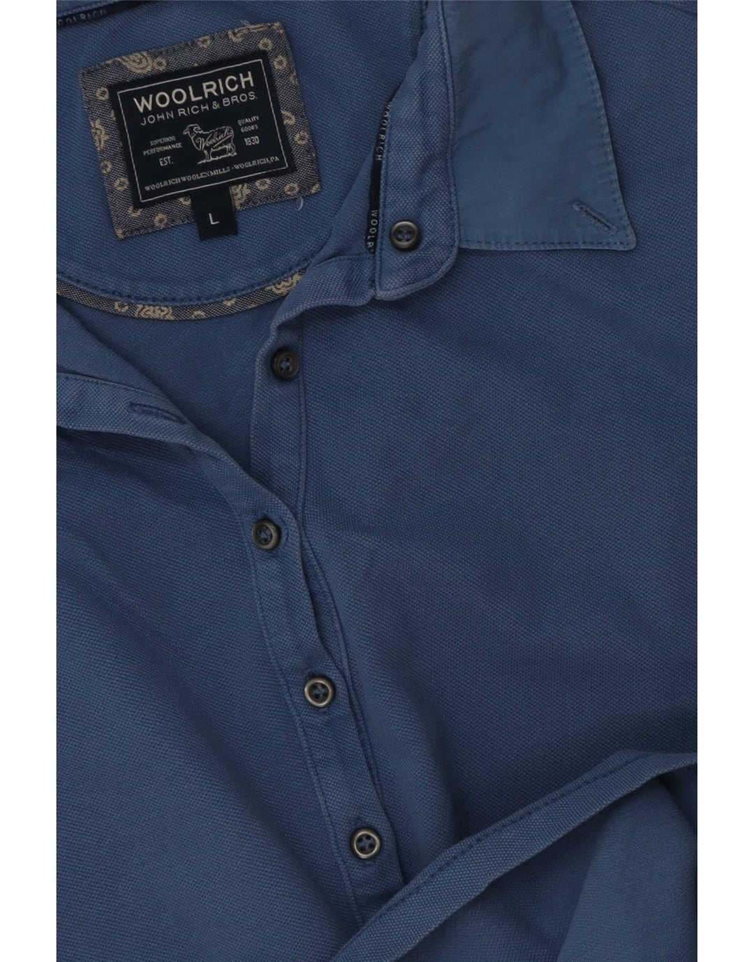 Woolrich Damen Poloshirt UK 16 Large Blau