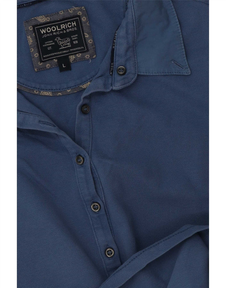 Woolrich Damen Poloshirt UK 16 Large Blau