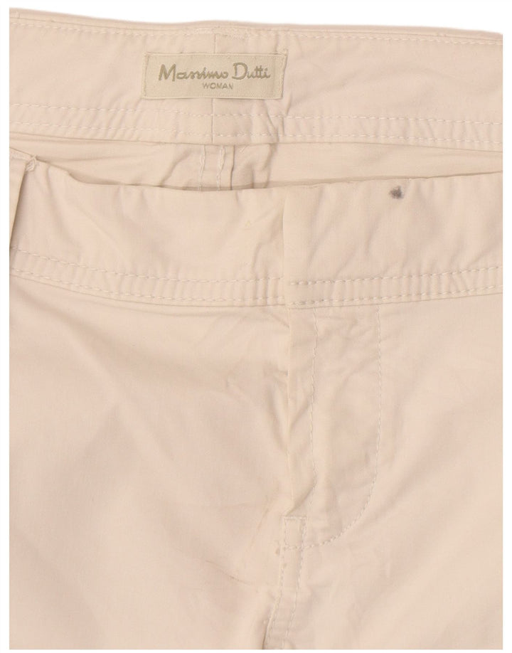 Massimo Dutti Slim Chino-Hose für Damen, W32, L29, Weiß